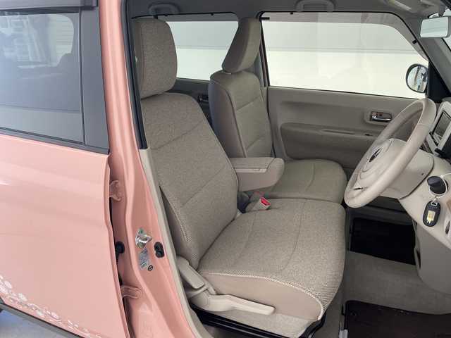 スズキ ラパン S 愛知県 2017(平29)年 0.3万km コフレピンクパールメタリック/ホワイト2トーンルーフ SDナビ/シートヒーター/HIDライト/オートライト/ドライブレコーダー/衝突軽減システム/フルセグ/CD DVD/Bluetooth/ステアリングスイッチ/スマートキー/プッシュスタート