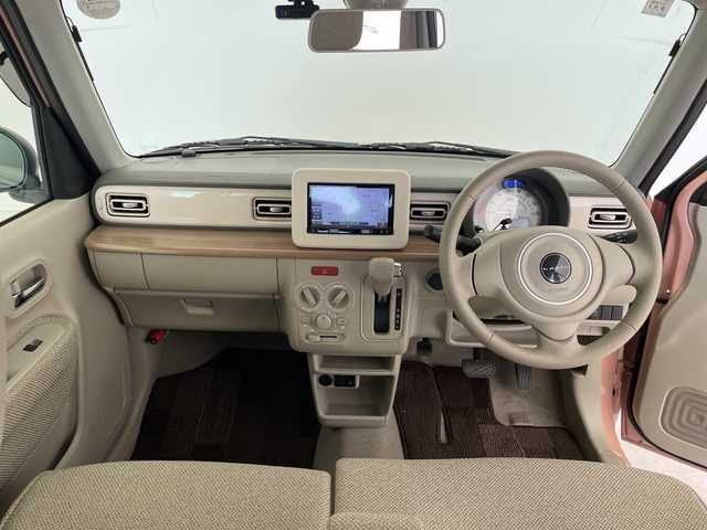 スズキ ラパン S 愛知県 2017(平29)年 0.3万km コフレピンクパールメタリック/ホワイト2トーンルーフ SDナビ/シートヒーター/HIDライト/オートライト/ドライブレコーダー/衝突軽減システム/フルセグ/CD DVD/Bluetooth/ステアリングスイッチ/スマートキー/プッシュスタート