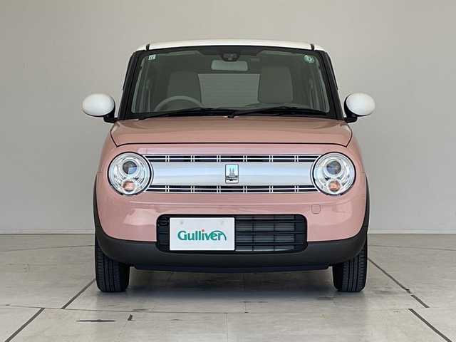 スズキ ラパン S 愛知県 2017(平29)年 0.3万km コフレピンクパールメタリック/ホワイト2トーンルーフ SDナビ/シートヒーター/HIDライト/オートライト/ドライブレコーダー/衝突軽減システム/フルセグ/CD DVD/Bluetooth/ステアリングスイッチ/スマートキー/プッシュスタート