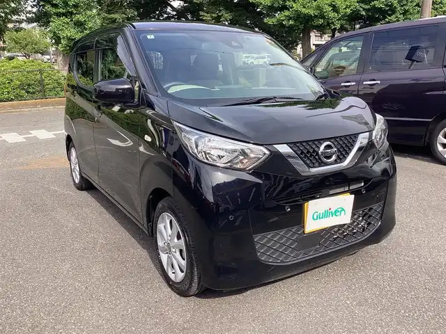 日産 デイズ X 神奈川県 2022(令4)年 1.3万km ブラック ワンオーナー/社外ナビ、TV/バックモニター/エマージェンジーブレーキ/車線逸脱警報/クラランスソナー/フルオートエアコン/ＥＴＣ/ドライブレコーダー/スマートキー