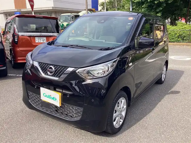 日産 デイズ X 神奈川県 2022(令4)年 1.3万km ブラック ワンオーナー/社外ナビ、TV/バックモニター/エマージェンジーブレーキ/車線逸脱警報/クラランスソナー/フルオートエアコン/ＥＴＣ/ドライブレコーダー/スマートキー