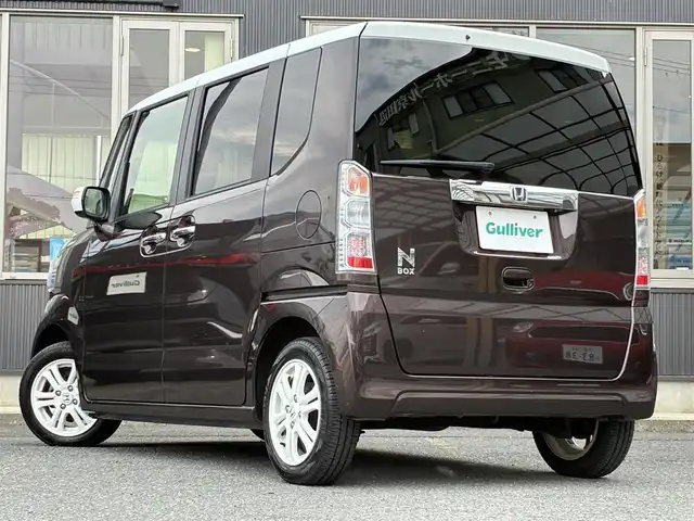ホンダ Ｎ ＢＯＸ G Lパッケージ 京都府 2017(平29)年 3.9万km 茶Ⅱ ワンオーナー/片側パワースライドドア/純正SDナビ/・フルセグTV/・CD/DVD/SD再生/・BT接続/・バックカメラ＜マルチアングル＞/Bin ETC＜ナビ連動＞/アイドリングストップ/後席ロールサンシェード/プラズマクラスター内臓オートエアコン/プッシュスタート/スマートキー×2個/運転席シートハイトアジャスター/ハーフシェイドフロントウインドウ/純正フロアマット/純正14インチアルミホイール/車両保証書/車両取説/ナビ取説