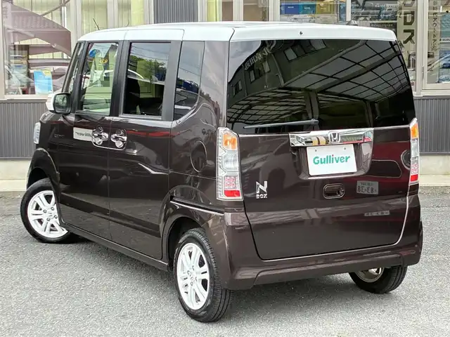 ホンダ Ｎ ＢＯＸ G Lパッケージ 京都府 2017(平29)年 3.9万km 茶Ⅱ ワンオーナー/片側パワースライドドア/純正SDナビ/・フルセグTV/・CD/DVD/SD再生/・BT接続/・バックカメラ＜マルチアングル＞/Bin ETC＜ナビ連動＞/アイドリングストップ/後席ロールサンシェード/プラズマクラスター内臓オートエアコン/プッシュスタート/スマートキー×2個/運転席シートハイトアジャスター/ハーフシェイドフロントウインドウ/純正フロアマット/純正14インチアルミホイール/車両保証書/車両取説/ナビ取説
