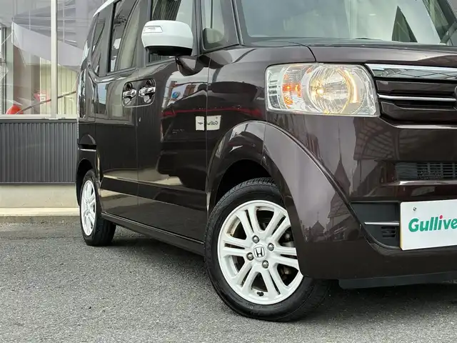 ホンダ Ｎ ＢＯＸ G Lパッケージ 京都府 2017(平29)年 3.9万km 茶Ⅱ ワンオーナー/片側パワースライドドア/純正SDナビ/・フルセグTV/・CD/DVD/SD再生/・BT接続/・バックカメラ＜マルチアングル＞/Bin ETC＜ナビ連動＞/アイドリングストップ/後席ロールサンシェード/プラズマクラスター内臓オートエアコン/プッシュスタート/スマートキー×2個/運転席シートハイトアジャスター/ハーフシェイドフロントウインドウ/純正フロアマット/純正14インチアルミホイール/車両保証書/車両取説/ナビ取説