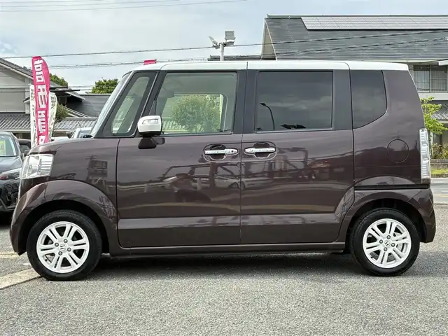ホンダ Ｎ ＢＯＸ G Lパッケージ 京都府 2017(平29)年 3.9万km 茶Ⅱ ワンオーナー/片側パワースライドドア/純正SDナビ/・フルセグTV/・CD/DVD/SD再生/・BT接続/・バックカメラ＜マルチアングル＞/Bin ETC＜ナビ連動＞/アイドリングストップ/後席ロールサンシェード/プラズマクラスター内臓オートエアコン/プッシュスタート/スマートキー×2個/運転席シートハイトアジャスター/ハーフシェイドフロントウインドウ/純正フロアマット/純正14インチアルミホイール/車両保証書/車両取説/ナビ取説