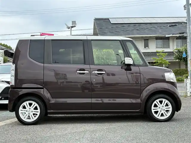 ホンダ Ｎ ＢＯＸ G Lパッケージ 京都府 2017(平29)年 3.9万km 茶Ⅱ ワンオーナー/片側パワースライドドア/純正SDナビ/・フルセグTV/・CD/DVD/SD再生/・BT接続/・バックカメラ＜マルチアングル＞/Bin ETC＜ナビ連動＞/アイドリングストップ/後席ロールサンシェード/プラズマクラスター内臓オートエアコン/プッシュスタート/スマートキー×2個/運転席シートハイトアジャスター/ハーフシェイドフロントウインドウ/純正フロアマット/純正14インチアルミホイール/車両保証書/車両取説/ナビ取説