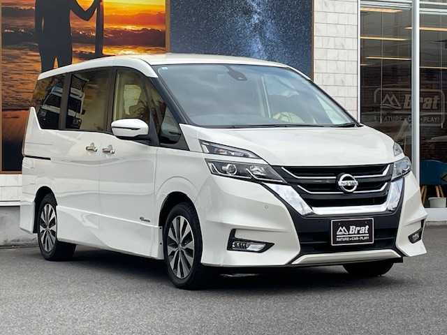 日産 セレナ ハイウェイスター プロパイロットED 愛知県 2016(平28)年 13.8万km ブリリアントホワイトパール プロパイロット/純正ナビ/フルセグTV/バックカメラ/フリップダウンモニター/両側電動スライドドア/LEDヘッドライト/電動パーキングブレーキ/プッシュスタート/スマートキー