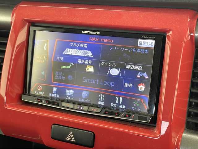 スズキ ハスラー Jスタイル 千葉県 2015(平27)年 6万km フェニックスレッドパール/ホワイト2トーンルーフ 衝突軽減装置/社外ナビ（AVIC-ZH0099）/フルセグテレビ/Bluetooth/CD・DVD/ETC/純正マット/純正バイザー/シートヒーター（運転席・助手席）/フォグランプ/アイドリングストップ