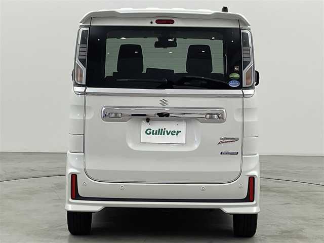 スズキ スペーシア カスタム HYBRID XS 福岡県 2018(平30)年 2.7万km ピュアホワイトP 社外８型ナビ（ＢＴ，フルセグＴＶ）　/バックカメラ　/ヘッドレストモニター　/ＥＴＣ　/コーナーセンサー　/衝突被害軽減ブレーキ　/レーンキープ　/アイドリングストップ　/両側電動スライドドア　/シートヒーター　/ＬＥＤ