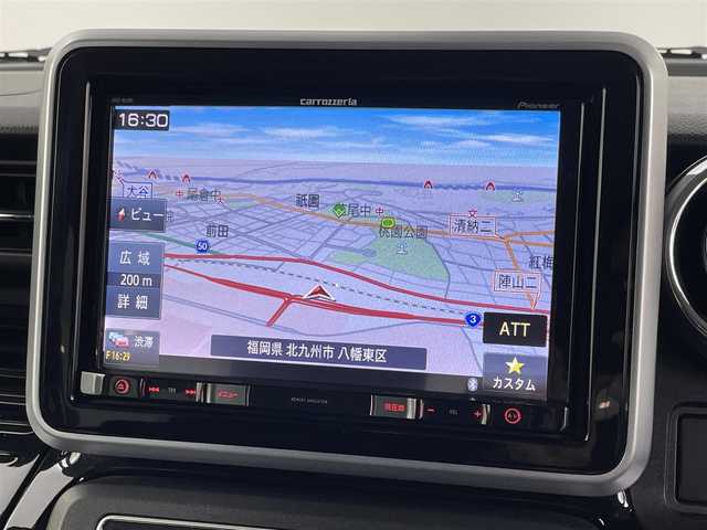 スズキ スペーシア カスタム HYBRID XS 福岡県 2018(平30)年 2.7万km ピュアホワイトP 社外８型ナビ（ＢＴ，フルセグＴＶ）　/バックカメラ　/ヘッドレストモニター　/ＥＴＣ　/コーナーセンサー　/衝突被害軽減ブレーキ　/レーンキープ　/アイドリングストップ　/両側電動スライドドア　/シートヒーター　/ＬＥＤ