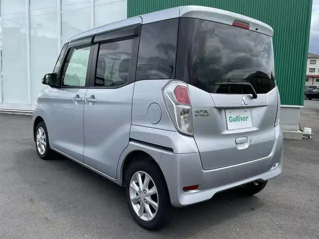 三菱 ｅＫスペース T セーフティパッケージ 岡山県 2017(平29)年 6.9万km クールシルバーメタリック 純正SD /(CD/DVD/BT/フルセグTV)/バックカメラ/衝突被害軽減システム/片側パワースライドドア/横滑り防止装置/ETC/ドライブレコーダー/オートライト/ウィンカーミラー/電動格納ミラー/純正アルミホイール/全方位カメラ/プッシュスタート/スマートキー/フロアマット/ドアバイザー/スペアキー