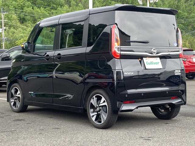 日産 ルークス HWS Gターボ プロパイロットED 佐賀県 2020(令2)年 4.5万km ブラック 純正9インチナビ/アラウンドビューモニター/エマージェンシーブレーキ/LDW/オートハイビーム/クリアランスソナー/プロパイロット/両側パワースライドドア/電動パーキングブレーキ/オートブレーキホールド/ETC/ドライブレコーダー/ステアリングリモコン/スマートキー/プッシュスタート/LEDヘッドライト/フォグライト/純正アルミホイール