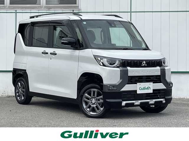 三菱 デリカミニ T プレミアム 山梨県 2024(令6)年 0.6万km シルキーホワイト 社外メモリナビ/CD/BT/SD/TV/全方位カメラ/ETC/両側電動スライドドア/前席シートヒーター/ステアリングヒーター/パドルシフト/ルーフレール/インテリジェントルームミラー/取扱説明書/保証書