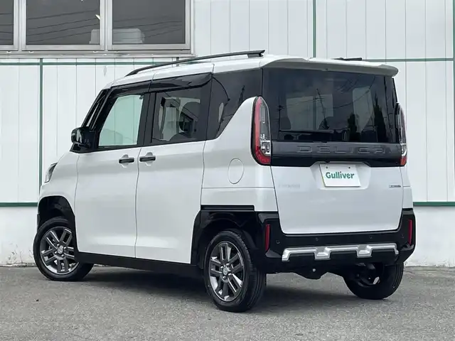 三菱 デリカミニ T プレミアム 山梨県 2024(令6)年 0.6万km シルキーホワイト 社外メモリナビ/CD/BT/SD/TV/全方位カメラ/ETC/両側電動スライドドア/前席シートヒーター/ステアリングヒーター/パドルシフト/ルーフレール/インテリジェントルームミラー/取扱説明書/保証書