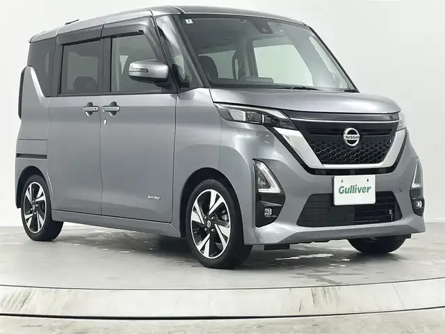 日産 ルークス HWS Gターボ プロパイロットED 熊本県 2022(令4)年 3万km チタニウムグレーメタリック ワンオーナー車/プロパイロット/純正メモリナビ【MM321D-L】/(AM/FM/Bluetooth/Music Stocker/CD/DVD/フルセグTV)/アラウンドビューモニター/バックカメラ/運転支援機能/・エマージェンシーブレーキ/・車線逸脱警報/防止支援/・ふらつき警報/・踏み間違い衝突防止アシスト/・前方衝突予測警報/・最高速度標識/・標識探知機能/・先行車発進お知らせ/・先進事故自動通報システム/オートライト/オートマチックハイビーム/コーナーセンサー/アイドリングストップ/純正15インチアルミホイール/両側パワースライドドア/純正ドアバイザー/電格ウィンカーミラー/フォグランプ/コムテック前後ドライブレコーダー【HDR952GW】/GPSレーダー探知機【ASSURA-　VA-310E】/ビルトインETC/純正フロアマット/プッシュスタート/シートバックテーブル/ロールサンシェード/USB端子×1/スペアキー×1/ISOFIX/保証書/取扱説明書/ナビ取扱説明書