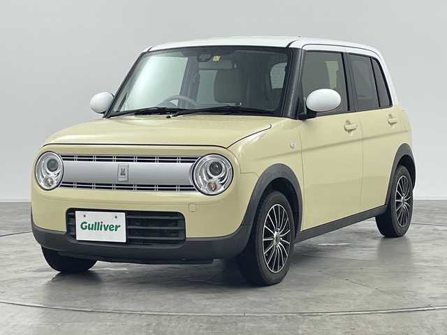スズキ ラパン S 群馬県 2016(平28)年 11万km シフォンアイボリーメタリック 4WD 純正ナビ　ＣＤ　ワンセグ衝突被害軽減ブレーキ　シートヒーター　横滑り防止装置　アイドリングストップ　オートライト　電動格納ミラー　純正フロアマット　バニティミラー　シートリフター　スマートキー