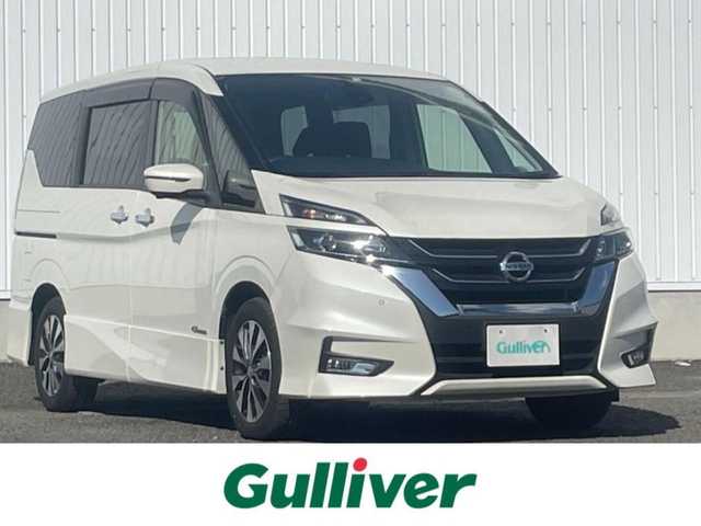 日産 セレナ ハイウェイスター Vセレクション 熊本県 2018(平30)年 8.7万km ブリリアントホワイトパール 純正9型ナビ/・AM/FM/CD/DVD/SD/AUX/USB/BT/・フルセグTV/・アラウンドビューモニター/・ALPINEフリップダウンモニター/エマージェンシーブレーキ/両側パワースライドドア/クルーズコントロール/コーナーセンサー /LEDヘッドライト/オートライト/ステアリングスイッチ/純正16インチアルミホイール/ETC/スマートキー/プッシュスタート/フロアマット/ドアバイザー