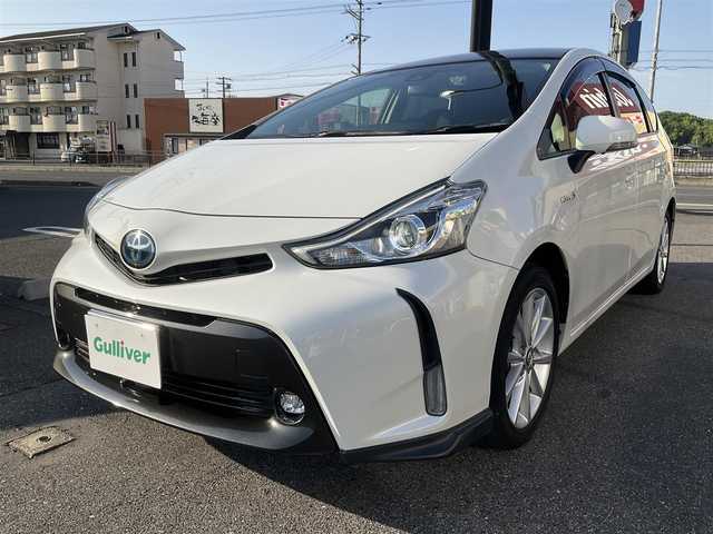 トヨタ プリウス α G ツーリングセレクション 滋賀県 2018(平30)年 6万km ホワイトパールクリスタルシャイン トヨタセーフティセンス/・プリクラッシュセーフティ/・レーンディパーチャーアラート/・オートマチックハイビーム/・レーダークルーズコントロール/パノラマルーフ/純正9インチナビ/Bluetooth、CD、DVD、フルセグテレビ/フロント/バックカメラ/ダブルツィーターシステム/ビルトインETC2.0/純正エンジンスターター/前後ドライブレコーダー/ハーフレザーシート/LEDヘッドライト/LEDフォグランプ/純正17インチアルミホイール/スペアキー有り/取扱説明書/保証書