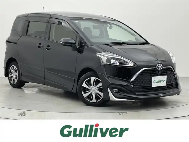 トヨタ シエンタ ハイブリッド ファンベースG クエロ 宮城県 2021(令3)年 2.4万km ブラックマイカ ９型フローティングナビ(CD/DVD/BT/フルセグTV)/全方位モニター　/パワースライドドア　/Ｆ／Ｓ／Ｒモデリスタエアロ　/前後コーナーセンサー　/トヨタセーフティセンス/　・プリクラッシュセーフティ/　・レーダークルーズコントロール　/　・レーントレーシングアシスト　/　・横滑り防止装置　/　・オートハイビーム/オートライト　/ハーフレザーシート　/レザーステアリング/純正フロアマット/ビルトインETC/前方ドライブレコーダー/プッシュスタート/スマートキー