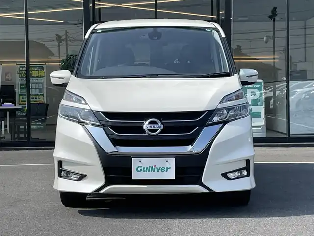 日産 セレナ ハイウェイスター 茨城県 2016(平28)年 3.6万km ブリリアントホワイトパール 純正ナビ/【ラジオ・ＣＤ・ＤＶＤ・ＳＤ・ＴＶ・ＢＴ・ＵＳＢ・iPod・ウォークマン・AUX】/Bカメラ/ETC/クルコン/前方ドラレコ/アイドリングストップ/両側パワスラ/オートライト/ヘッドライトレベライザー/純正フロアマット/純正アルミホイール/電格ミラー/ウインカーミラー/横滑り防止装置/レーンキープアシスト/衝突被害軽減システム