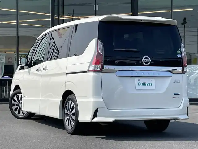 日産 セレナ ハイウェイスター 茨城県 2016(平28)年 3.6万km ブリリアントホワイトパール 純正ナビ/【ラジオ・ＣＤ・ＤＶＤ・ＳＤ・ＴＶ・ＢＴ・ＵＳＢ・iPod・ウォークマン・AUX】/Bカメラ/ETC/クルコン/前方ドラレコ/アイドリングストップ/両側パワスラ/オートライト/ヘッドライトレベライザー/純正フロアマット/純正アルミホイール/電格ミラー/ウインカーミラー/横滑り防止装置/レーンキープアシスト/衝突被害軽減システム