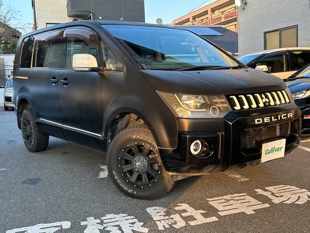 三菱 デリカＤ：５ C2 G－Navi package 福岡県 2008(平20)年 6.8万km 黒 純正ナビ/FM/AM/ハンズフリー/Pスライドドア（N後部）/パドルシフト/クルーズコントロール/フォグランプ/電動格納ミラー/ETC(ビルド）/フリップダウンモニター