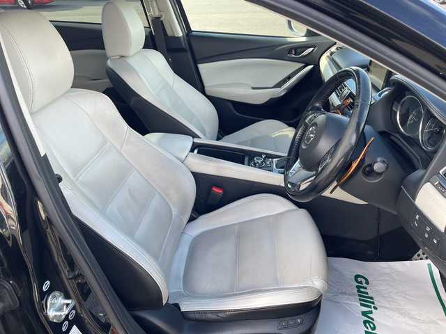 マツダ アテンザ セダン XD Lパッケージ 岡山県 2015(平27)年 18.2万km ジェットブラックマイカ 純正ナビ/フルセグTV、CD、DVD、Bluetooth/AM、FM/バックカメラ/BOSEサウンド/白革シート/前席シートヒーター/前席パワーシート/サンルーフ/ローダウン/パドルシフト/リアサンシェード/BSM/レーダークルーズコントロール/電動パーキングブレーキ/ETC