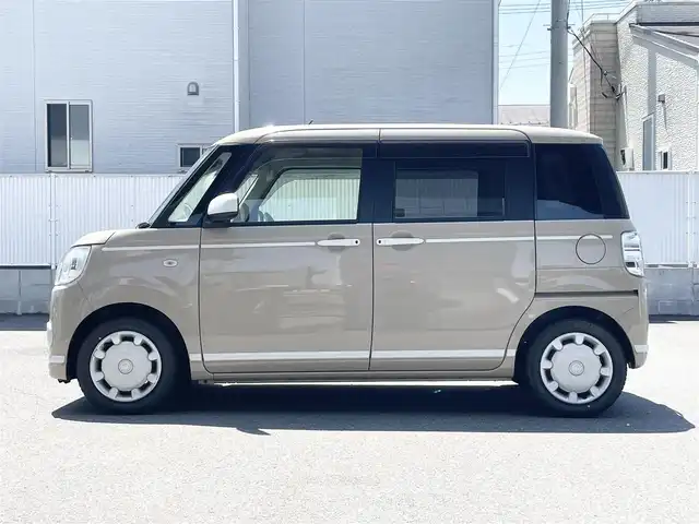 ダイハツ ムーヴ キャンバス G ホワイトアクセント リミテッド SAⅢ 栃木県 2020(令2)年 0.9万km ナチュラルベージュマイカM ワンオーナー/両側パワースライドドア/メモリナビ（AM/FM/CD/DVD/BT/フルセグTV）/アラウンドビューモニター/ドライブレコーダー/オートハイビーム/ETC/オートリトラクタブルミラー/サマータイヤ４本積み込み/保証書/取説/スペアキー
