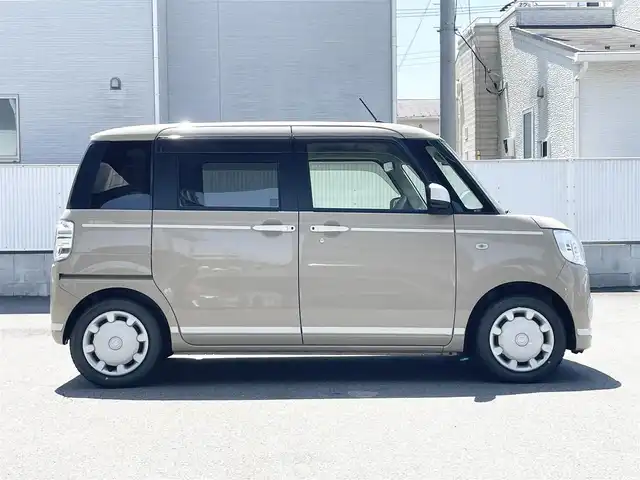 ダイハツ ムーヴ キャンバス G ホワイトアクセント リミテッド SAⅢ 栃木県 2020(令2)年 0.9万km ナチュラルベージュマイカM ワンオーナー/両側パワースライドドア/メモリナビ（AM/FM/CD/DVD/BT/フルセグTV）/アラウンドビューモニター/ドライブレコーダー/オートハイビーム/ETC/オートリトラクタブルミラー/サマータイヤ４本積み込み/保証書/取説/スペアキー