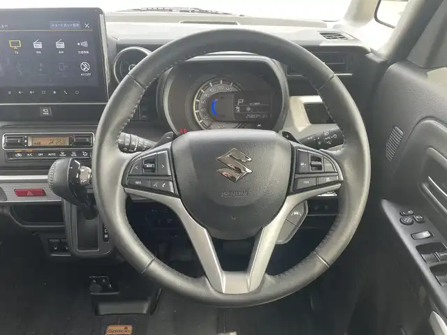 スズキ スペーシア ギア HYBRID XZターボ 滋賀県 2022(令4)年 2.6万km オフブルーメタリック/ガンメタリック2トーンルーフ ワンオーナー /衝突軽減ブレーキ/HUD/ACC/LKA/デジタルインナーミラー/純正ナビ/（CD/DVD/DTV/BT/CarPlay）/360°カメラ/両側パワースライドドア/ドライブレコーダー/保証書/取説