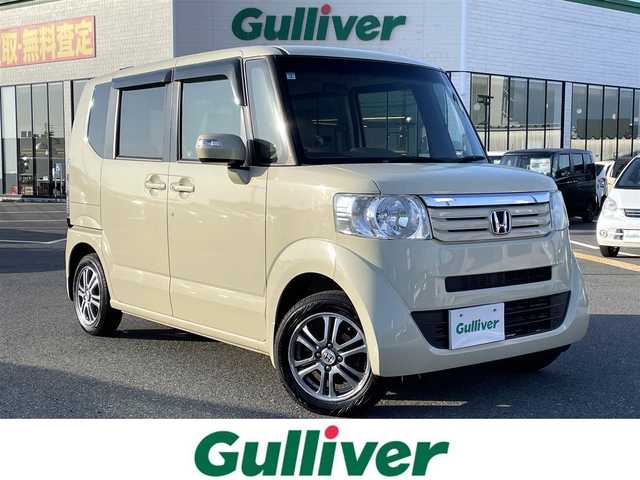 ホンダ Ｎ ＢＯＸ G Lパッケージ 鳥取県 2013(平25)年 12.1万km ヒダマリアイボリーパール ワンオーナー・４WD/純正ディスプレイオーディオ/ワンセグ/CD/USB/バックカメラ/キセノンヘットライト/純正14インチアルミホイール/プッシュエンジンスタート/両側スライドドア/アイドリングストップ/純正フロアマット/ドアバイザー/スペアキーx1/スタットレスセット積み込み/（タイヤ溝 5部山）