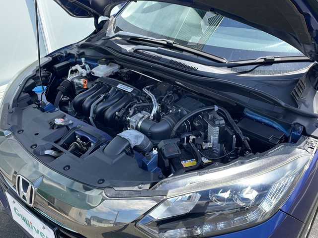 ホンダ ヴェゼル ハイブリッド X ホンダセンシング 神奈川県 2017(平29)年 5.4万km モルフォブルーP 純正ナビ/CD/DVD/Bluetooth/HDMI/USB/フルセグTV/バックカメラ/衝突軽減装置/レーンキープアシスト/オートクルーズコントロール/ETC/純正アルミホイール/ドアバイザー/純正フロアマット/保証書/取扱説明書/スマートキー/スペアキー