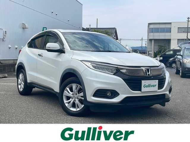 ホンダ ヴェゼル X ホンダセンシング 福井県 2019(令1)年 3.4万km プラチナホワイトパール ワンオーナー/純正メモリナビゲーション/（CD/DVD/BT）/フルセグテレビ/バックカメラ/4WD/ナビ装着スペシャルパッケージ/コンフォートビューパッケージ/ホンダセンシング/アダプティブクルーズコントロール/レーンキープアシスト/ドライブレコーダー/ETC(ビルトイン)/純正16インチアルミヒール/プッシュスタート/スマートキー/LEDヘッドライト/フォグランプ/USBポート/電動格納ミラー/アイドリングストップ/保証書/取扱説明書