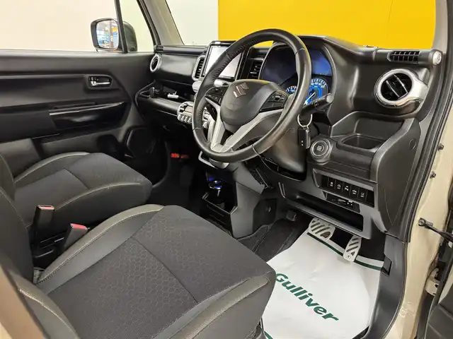 スズキ クロスビー HYBRID MZ 群馬県 2018(平30)年 7.3万km キャラバンアイボリーパールメタリック/ホワイト 2トーンルーフ スズキセーフティサポート/・衝突軽減ブレーキ/・レーンキープアシスト/・リヤコーナーセンサー/・オートマチックハイビーム/・クルーズコントロール/純正8インチナビ/　　フルセグTV/　　FM/AM/BT/SD/USB/MSV/別付けバックカメラ/LEDオートライト/フォグランプ/前席シートヒーター/純正16インチAW/純正ドライブレコーダー/純正フロアマット/純正ドアバイザー/パドルシフト/ヒーターミラー/横滑り防止機能/スマートキー/ビルトインETC