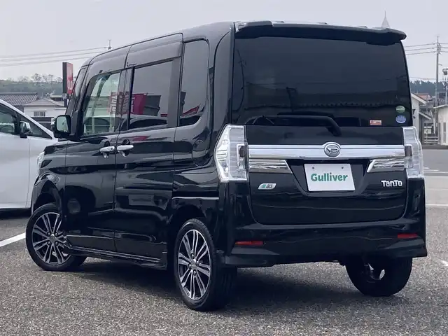 ダイハツ タント カスタム RS トップED SA 島根県 2014(平26)年 4.1万km ブラックマイカメタリック 〇社外ナビ(CD/DVD/BT/フルセグ)/〇両側パワースライドドア/〇バックカメラ/〇ETC/〇スマートアシスト/〇低速衝突回避支援ブレーキ機能/〇アイドリングストップ/〇LEDヘッドランプ/〇オートライト/〇オートエアコン/〇合皮/ファブリックコンビシート/〇シートカバー取付/〇純正15インチアルミ/〇禁煙車