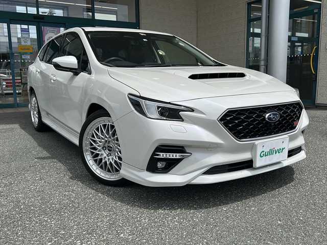 スバル レヴォーグ 1．8STIスポーツ EX 愛知県 2022(令4)年 3.7万km クリスタルホワイトP 登録時走行距離37348キロ/純正ナビゲーション/(Bluetooth/USB入力/AUX/iPod/AMFMラジオ)/バックカメラ/サイド、フロントビューカメラ/純正エアロ/AME STEINER SUPERIORITYホイール/純正タイヤあり/サンルーフ/運転席、助手席パワーシート/運転席、助手席シートヒーター/パワーバックドア/ビークルダイナミクスコントロールシステム/オートビークルホールド/プリクラッシュブレーキ/後退時ブレーキアシスト/追従式クルーズコントロール/レーンキープアシスト/後側方警戒支援システム/ステアリング連動ヘッドランプ/オートハイビーム/ETC/ワンオーナー/取扱説明書