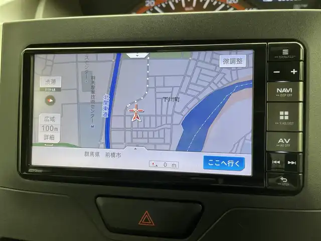 ダイハツ タント L SA Ⅲ 群馬県 2018(平30)年 5.3万km ブラックマイカメタリック 衝突軽減　純正７型ナビ　ドライブレコーダー　アイドリングストップ　オートハイビーム　ＵＳＢ端子　ＡＢＳ　横滑り防止装置　社外１４インチアルミホイール　禁煙車
