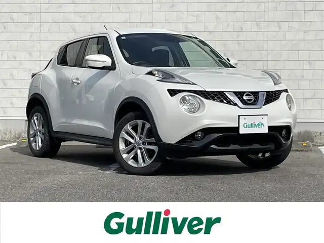 日産 ジューク 15RX Vセレクション 宮崎県 2016(平28)年 13.4万km ブリリアントホワイトパール 純正ナビ/（MM115D-W）（BT）（ワンセグTV）/パワーステアリング/プッシュスタート/パワーウインドウ/エアバックW/純正LEDヘッドライト/純正フロアマット/バックカメラ/パーキングアシスト/オートライト/横滑り防止装置/盗難防止装置/ABS/AAC/ETC