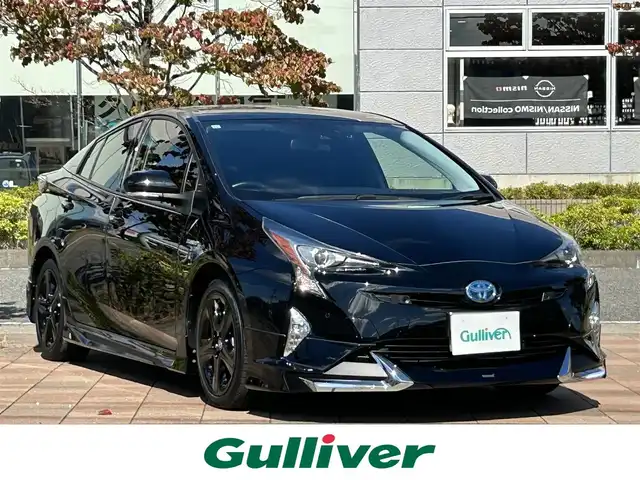 トヨタ プリウス Sセーフティプラス 福島県 2017(平29)年 1.9万km アティチュードブラックマイカ モデリスタエアロF・S・R/純正SDナビ/バックカメラ/AM/FM/TV/BT/USB/HDMI/トヨタセーフティセンス/レーダークルーズコントロール/パーキングアシスト/オートハイビーム/LEDオートライト/防眩ミラー/ビルトインETC/クリアランスソナー/コーナーセンサー/前ドライブレコーダー