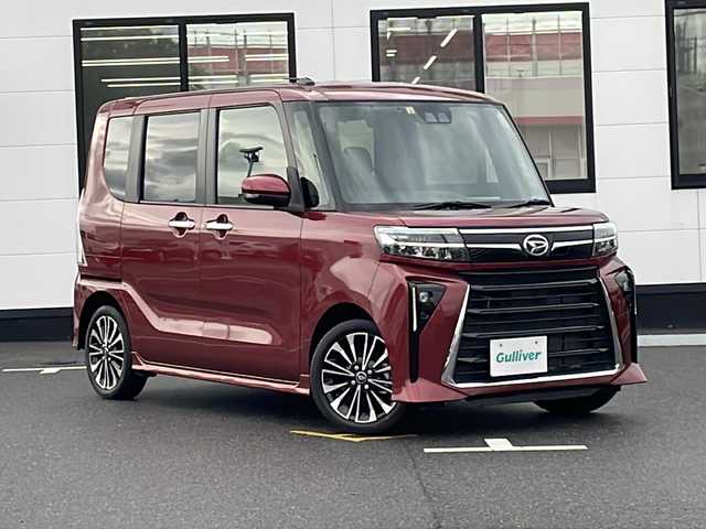 ダイハツ タント カスタム RS 山口県 2023(令5)年 0.7万km ファイアークォーツレッドM 社外メモリナビ/・HDMI/・フルセグテレビ/・Bluetooth/バックカメラ/ETC/スマートアシスト/・衝突回避支援ブレーキ/・衝突被害軽減ブレーキ/・衝突警報機能/・誤発進抑制制御機能/・先行車発進お知らせ機能/・車線逸脱警報機能/・オートハイビーム/両側パワースライドドア/プッシュスタート/スマートキー/アイドリングストップ/純正LEDヘッドライト/フォグランプ/純正アルミホイール15インチ/コーナーセンサー/純正フロアマット/取扱説明書