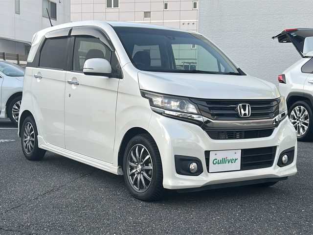 ホンダ Ｎ ＷＧＮ カスタム G Aパッケージ 愛知県 2014(平26)年 7万km プレミアムホワイトパール クルーズコントロール/ハーフレザーシート/社外7インチSDナビ/バックカメラ/フルセグ/Ｂｌｕｅｔｏｏｔｈ/純正ＡＷ/電格ミラー/ドアバイザー/ステアリモコン/タイヤ７月に交換済み/保証書/取扱説明書/記録簿