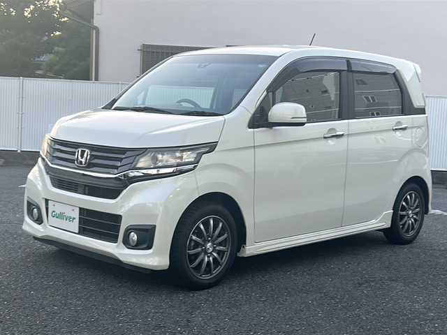 ホンダ Ｎ ＷＧＮ カスタム G Aパッケージ 愛知県 2014(平26)年 7万km プレミアムホワイトパール クルーズコントロール/ハーフレザーシート/社外7インチSDナビ/バックカメラ/フルセグ/Ｂｌｕｅｔｏｏｔｈ/純正ＡＷ/電格ミラー/ドアバイザー/ステアリモコン/タイヤ７月に交換済み/保証書/取扱説明書/記録簿