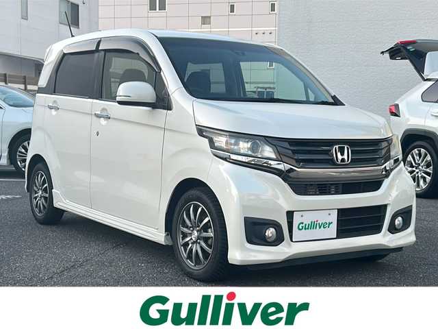 ホンダ Ｎ ＷＧＮ カスタム G Aパッケージ 愛知県 2014(平26)年 7万km プレミアムホワイトパール クルーズコントロール/ハーフレザーシート/社外7インチSDナビ/バックカメラ/フルセグ/Ｂｌｕｅｔｏｏｔｈ/純正ＡＷ/電格ミラー/ドアバイザー/ステアリモコン/タイヤ７月に交換済み/保証書/取扱説明書/記録簿