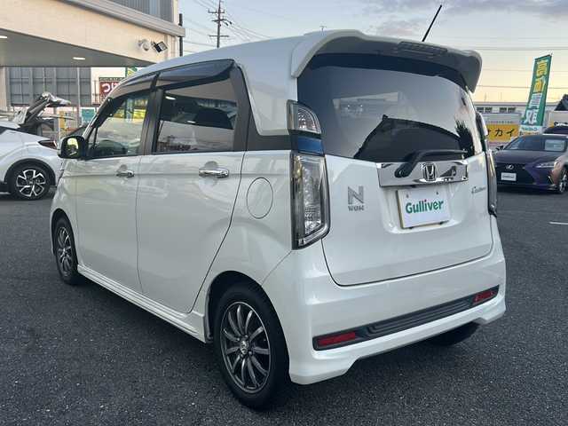 ホンダ Ｎ ＷＧＮ カスタム G Aパッケージ 愛知県 2014(平26)年 7万km プレミアムホワイトパール クルーズコントロール/ハーフレザーシート/社外7インチSDナビ/バックカメラ/フルセグ/Ｂｌｕｅｔｏｏｔｈ/純正ＡＷ/電格ミラー/ドアバイザー/ステアリモコン/タイヤ７月に交換済み/保証書/取扱説明書/記録簿