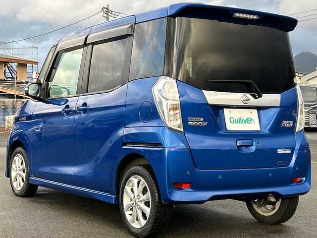 日産 デイズ ルークス ハイウェイスター Xターボ 山梨県 2019(平31)年 2.2万km オーシャンブルーP 純正ナビ　/全方位カメラ　/ターボ　/ワンセグ　/両側パワースライドドア　/ETC　/プッシュスタート　/純正フロアマット　/LEDライト　/横滑り防止機能　/オートライト/コーナーセンサー