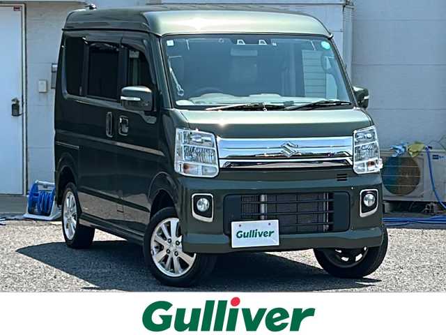 スズキ エブリィ ワゴン PZターボ スペシャル 千葉県 2024(令6)年 1.8万km クールカーキPM ナビ　ＴＶ　両側電動　ＥＴＣ　温シート　ＤＶＤ／ＣＤ　ワンオーナー　アイドリングストップ　ベッドキット　ＵＳＢ　ベンチシート　フォグランプ　電動オートステップ　コーナーセンサー　純正ＡＷ　オートライト/社外ナビ/ＴＶ/両側電動/ＥＴＣ/温シート/ＤＶＤ／ＣＤ/ワンオーナー/アイドリングストップ/ベッドキット/ＵＳＢ入力端子/ベンチシート/フォグランプ/社外サスペンション/電動オートステップ/コーナーセンサー/純正アルミホイール/純正フロアマット/ABS/横滑り防止装置/レーンキープアシスト/オートライト/キセノン/エアバックW/衝突被害軽減システム