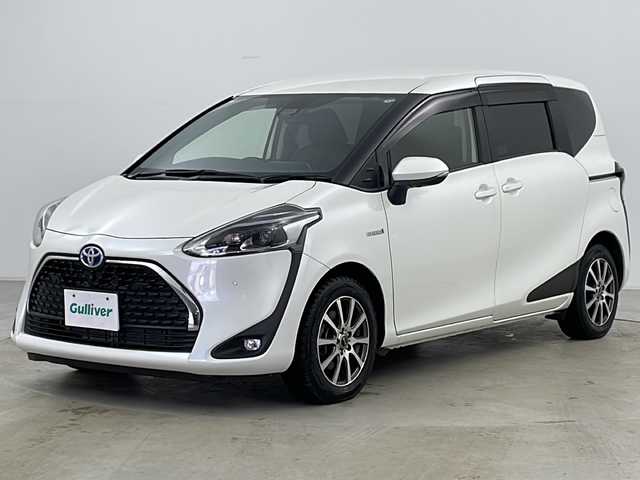 トヨタ シエンタ ハイブリッド G クエロ 道央・札幌 2019(平31)年 1.7万km ホワイトパールクリスタルシャイン ・ワンオーナー/・ハイブリッド/・純正SDナビTV&CD&DVD&BT/・トヨタセーフティセンス/・LDA/・プリクラッシュセーフティ/・クリアランスソナー/・先行車発進お知らせ/・両側パワースライドドア/・全方位カメラ/・クルーズコントロール/・サマータイヤゴムのみ積込/・ハーフレザーシート/・革巻きステアリング/・ステアリングスイッチ/・ビルトインETC/・オートマチックハイビーム/・オートライト/・LEDヘッドライト/・LEDフォグ/・ECOMODE/・EVMODE/・スマートキー/・プッシュスタート/・横滑り防止