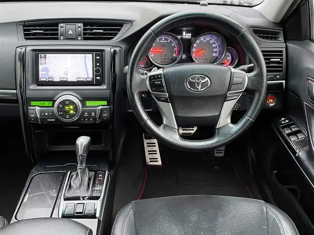 トヨタ マークＸ 250G Sパッケージ G’s 千葉県 2013(平25)年 13.8万km ブラック (株)IDOMが運営する【じしゃロン八千代店】の自社ローン対象車両になります。こちらは現金またはオートローンご利用時の価格です。自社ローンご希望の方は別途その旨お申付け下さい/純正ナビ/バックカメラ/ETC/LEDライト/クルーズコントロール