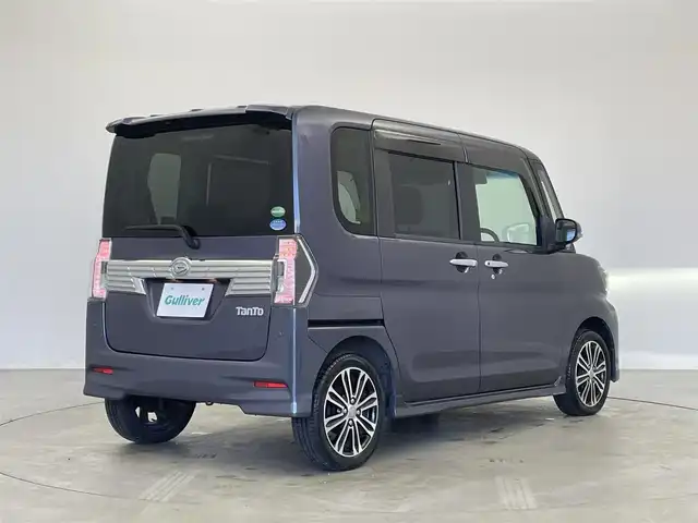 ダイハツ タント カスタム RS トップED SA Ⅲ 埼玉県 2018(平30)年 5.3万km メテオライトグレーイリュージョナルP 社外ナビ　バックカメラ　ＥＴＣ　スマートアシスト３　シートヒーター　ステアリングスイッチ　両側パワースライドドア　純正アルミホイール　プッシュスタート　オートハイビーム　ＬＥＤヘッドライト　地デジＴＶ
