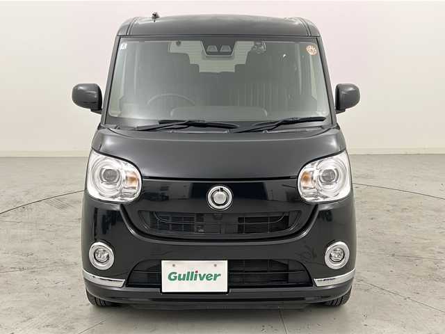 ダイハツ ムーヴ キャンバス G メイクアップ SA Ⅲ 宮城県 2018(平30)年 5.3万km ブラックマイカメタリック 禁煙車/ダイハツスマートアシスト/・衝突回避支援ブレーキ/・車線逸脱警報/・オートハイビーム/・コーナーセンサー/純正7インチナビ/（BT.AM.FM.CD.DVD.SD）/バックカメラ/フルセグテレビ/ETC/前方ドライブレコーダー/両側パワースライドドア/革巻きステアリング/ステアリングスイッチ/プッシュスタート/スマートキー/純正フロアマット/純正ドアバイザー/LEDヘッドライト/LEDフォグランプ/ブラックレザー調シートカバー/社外14インチアルミホイール/横滑り防止機能/アイドリングストップ